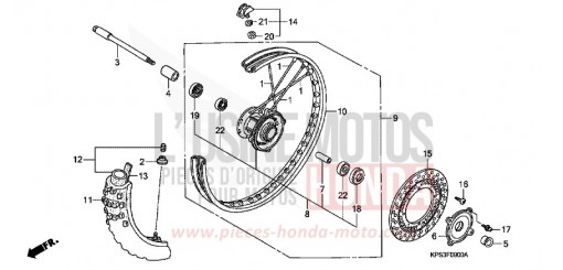 ROUE AVANT CRF230F7 de 2007